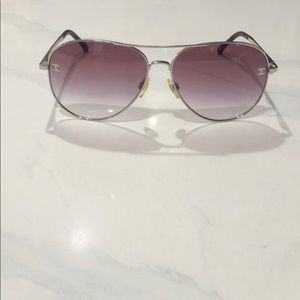 Chanel 4189-T-Q aviator sunglasses.